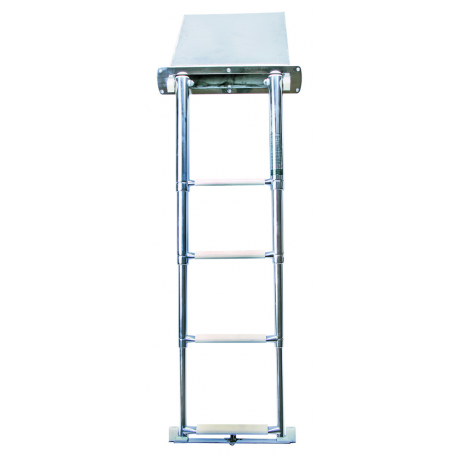 Stainless steel retractable telescopic ladders
