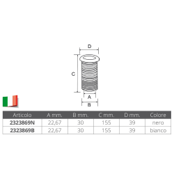 Pvc sea drain ø mm.22,67x155 2