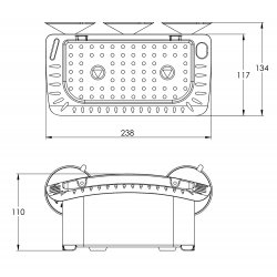Muovisäiliö 238 x 110 x 134 mm 2