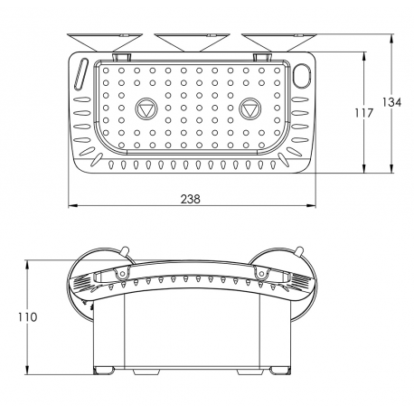 Plastbeholder mm.238x110x134