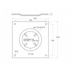 Table top 220x220mm 2