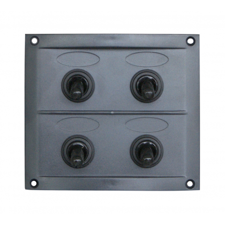 Black 4-switch panel