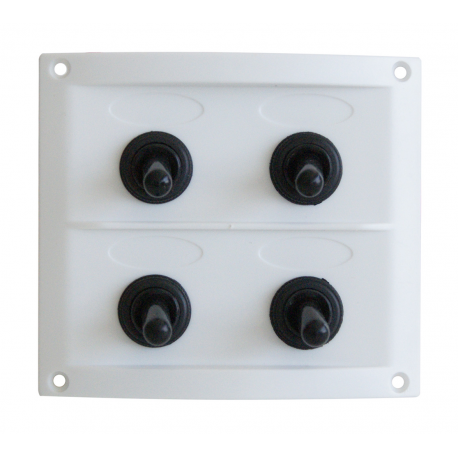 4-switch panel white