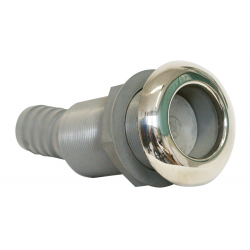 Inclined self-draining PVC-stainless steel drain