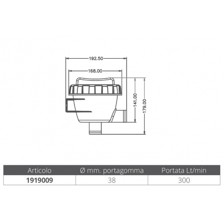 Plast vannfilter 300 l/t