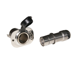 Cigarette lighter socket and plug with light