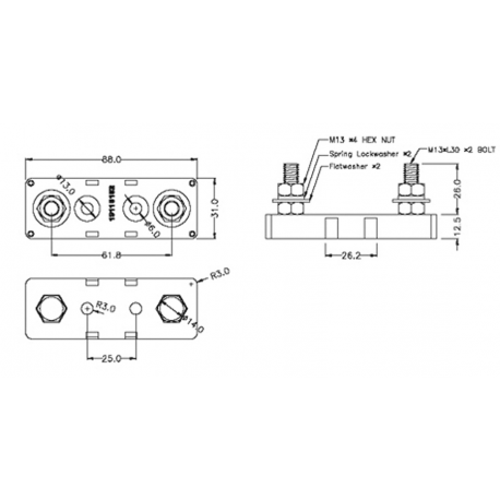 Anl fuse holder base