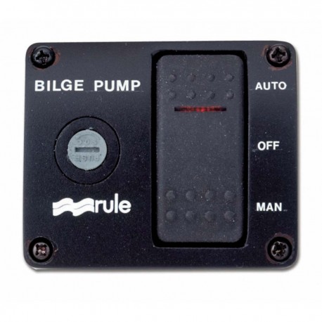 Black plastic panel for bilge pumps - Rule