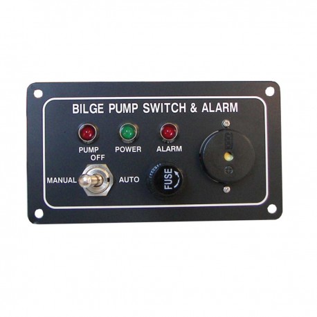 Panel for electric bilge pumps in light alloy