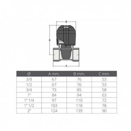 Bronzen antiblokkeerventiel - Guidi