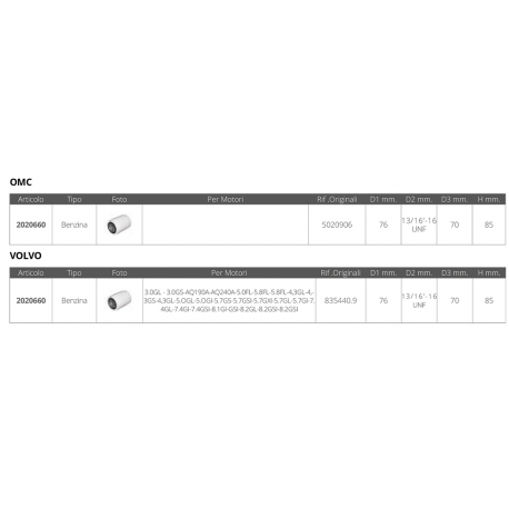 Filtro benzina omc  volvo
