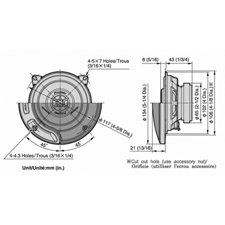 Coppia di altoparlanti pioneer - 120w