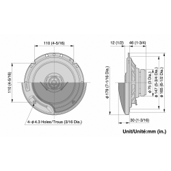 Coppia di altoparlanti pioneer - 170w 2