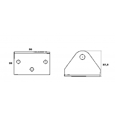 Stainless steel bracket with external pin