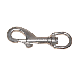Stainless steel snap hook with swivel eye