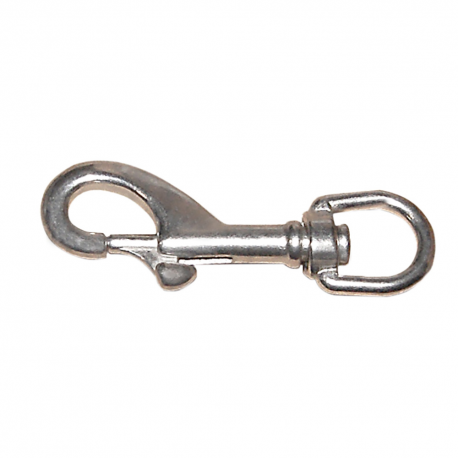 Stainless steel carabiner with swivel eye