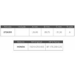 Girante honda 4t 175-225hp 2