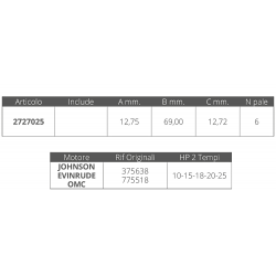 Girante johonson/ev 2t 10-25 hp 2