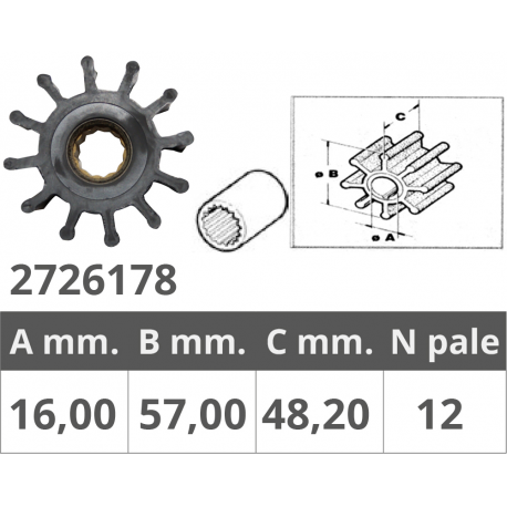 Impeller volvo 3842786