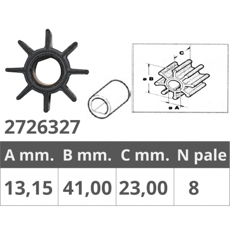 Impeller honda 4t 5-7,5-8-10 hp 8 blades