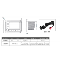 Radio da cruscotto mgv550b 2