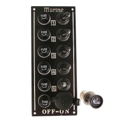 5-switch panel with power socket