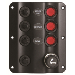 3-switch panel with cigar lighter
