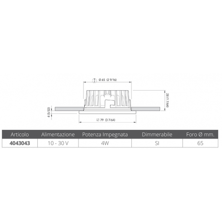 Marina hp recessed spotlight