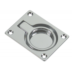 Kromattu messinkinen ovensalpa, 63x48 mm