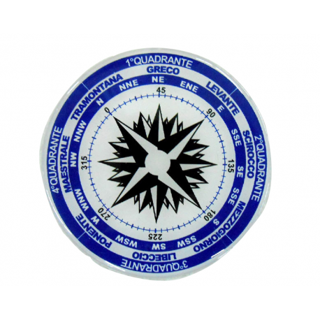 Embossed compass rose