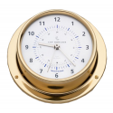 Clock with radio silence ø mm.110 polished brass