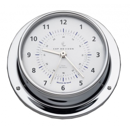 Clock with radio silence ø mm.110 chromed brass