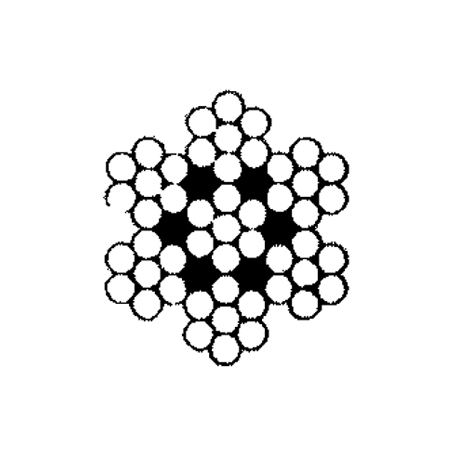 Stainless steel rope 49 wires ø mm.2