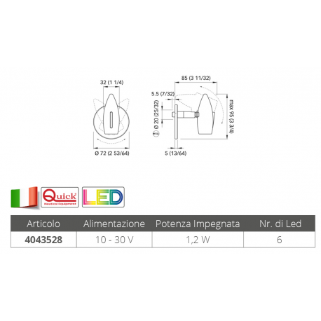Adjustable led spotlight nicole
