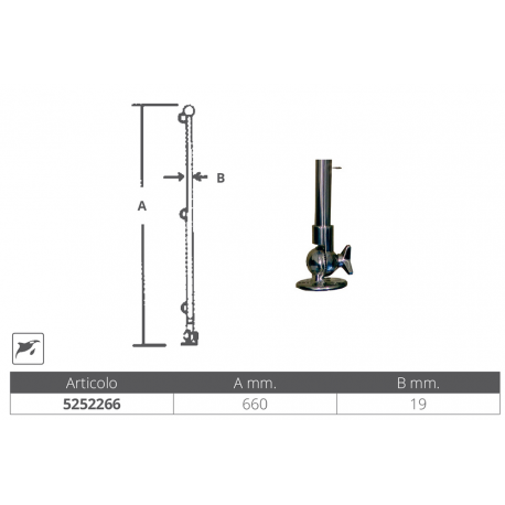 Flaggstång i rostfritt stål