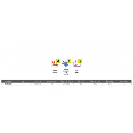 French powder fire extinguisher, 1 kg