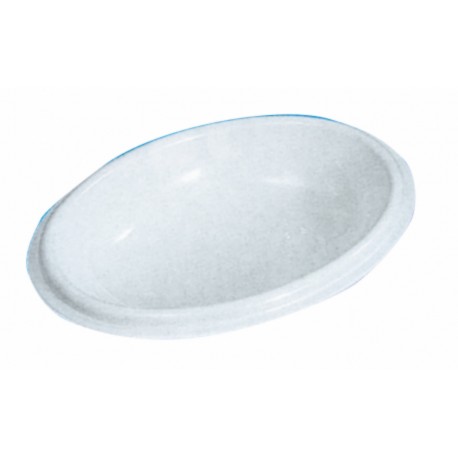 Oval white PVC sink