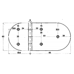 Cerniera mm.145x65 2