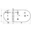 Hinge mm.145x65