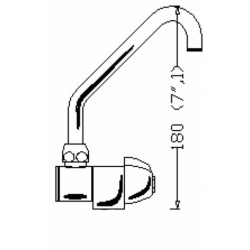 Chrome-plated brass ceramic cartridge mixer tap 2