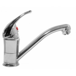 Short-barrel bathroom sink mixer tap