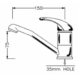 Short-barrel bathroom sink mixer tap 2