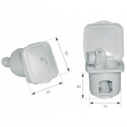 Top Line Witte PVC Inbouw Douchekopcontainer - Ceredi 2