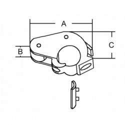 Vit plastskärmhållare 2