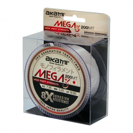 Akami Mega3 0.35MM nylon fishing line 200M