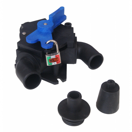 Y-valve for toilet with closure