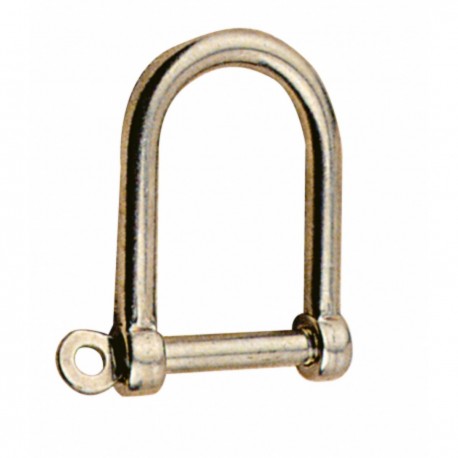 Extra large straight shackle in AISI 316 stainless steel