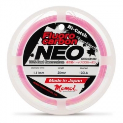 Momoi Hi-Catch NEO 0.66MM Fluorocarbon 50LBs rosa da 25M
