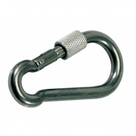 AISI 316 stainless steel carabiner with screw closure