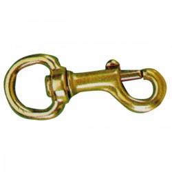 Kiillotettu messinkinen lukkokoukku - pyörivä silmä.